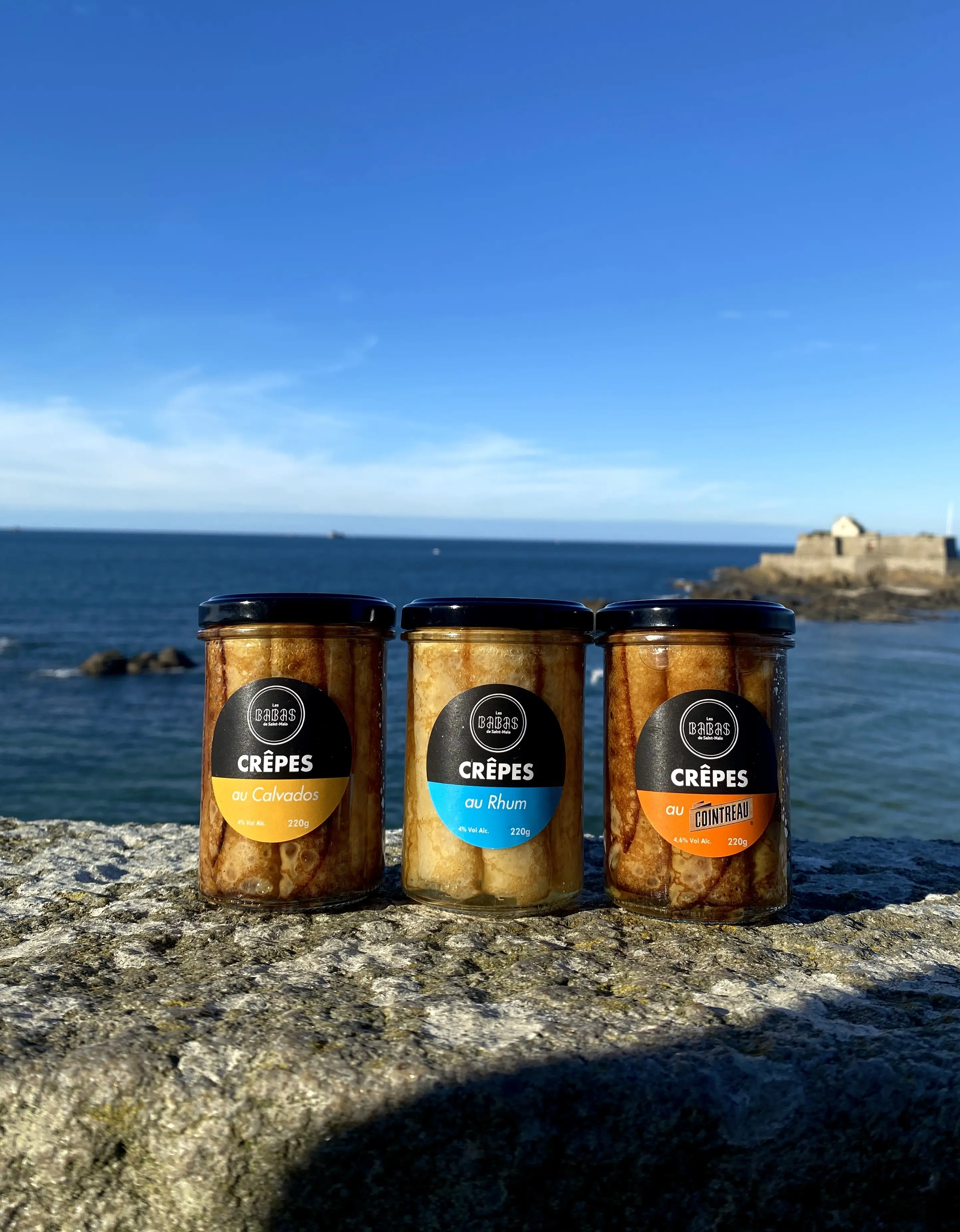 Pack Descubrimiento - 12 Tarros de Crepes de 220 g (4 con Ron Vainilla / 4 con Cointreau Naranja / 4 con Calvados Canela)