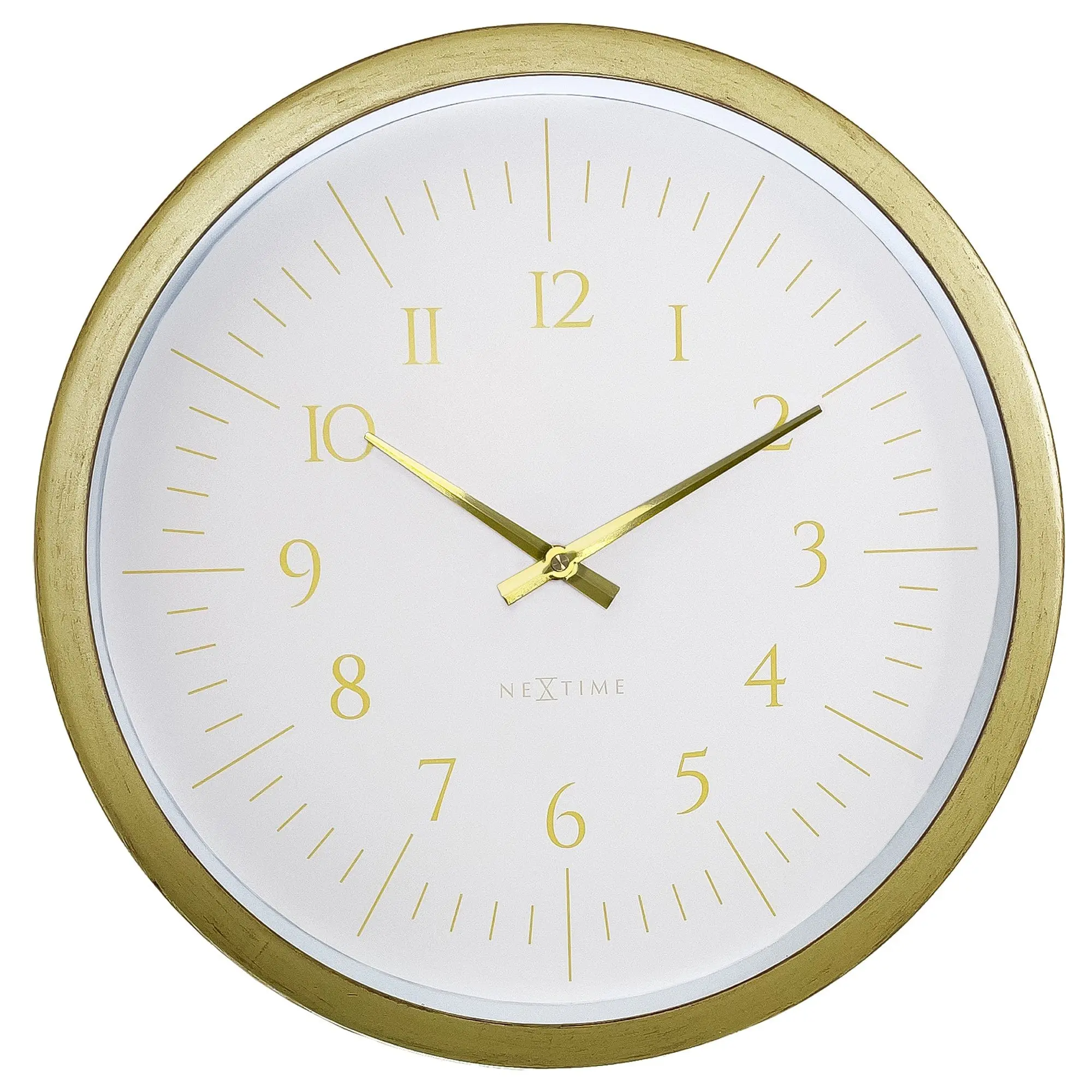 Wall clock 40cm-Black/White-Plastic-NeXtime 'Galaxy'