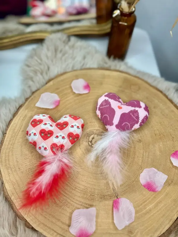 Valentine's Day Heart - Catnip or Valerian Toy