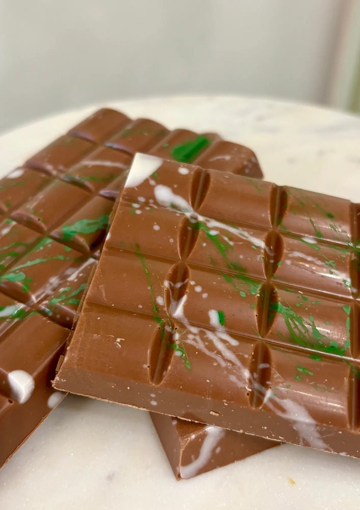Barra de pistacho con leche de Dubái