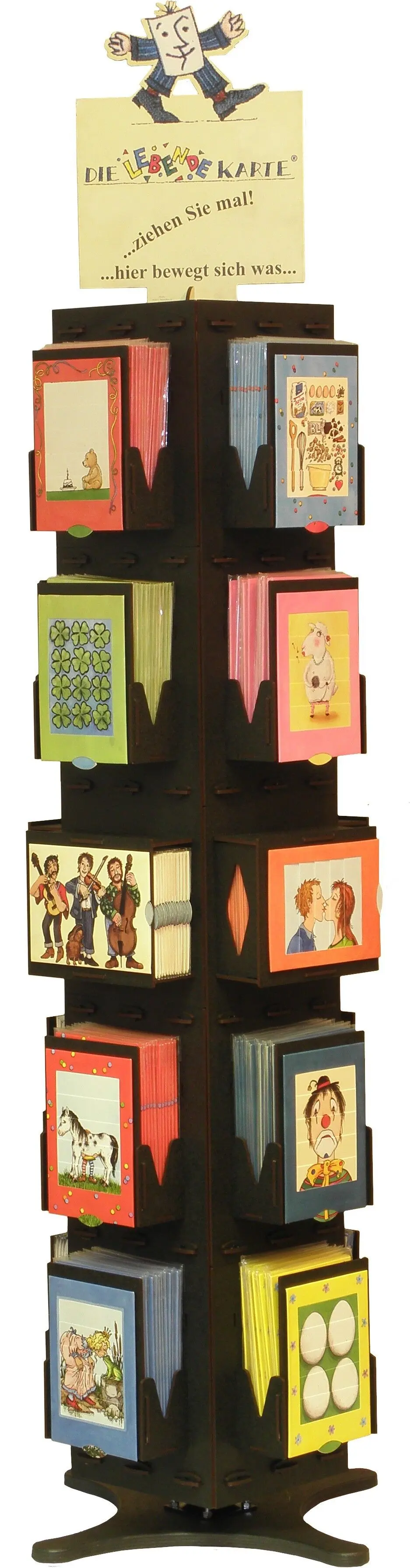 Présentoir à cartes - support rotatif pour cartes vivantes 20 motifs