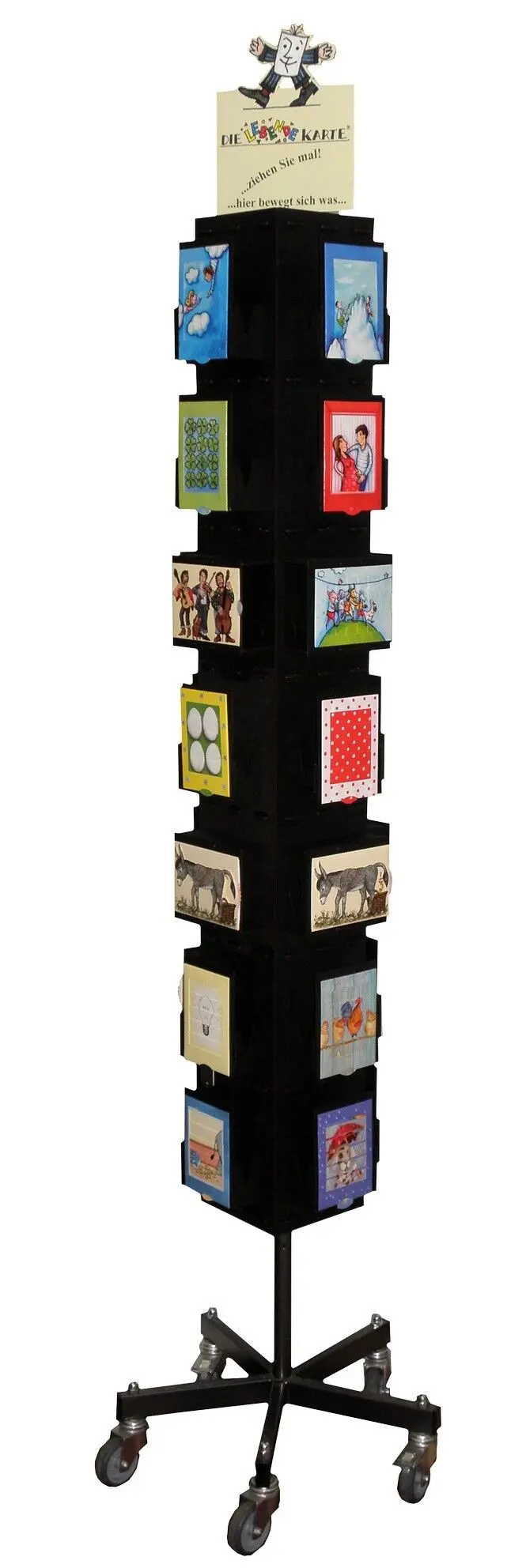 Présentoir à cartes - support rotatif pour cartes vivantes 28 motifs