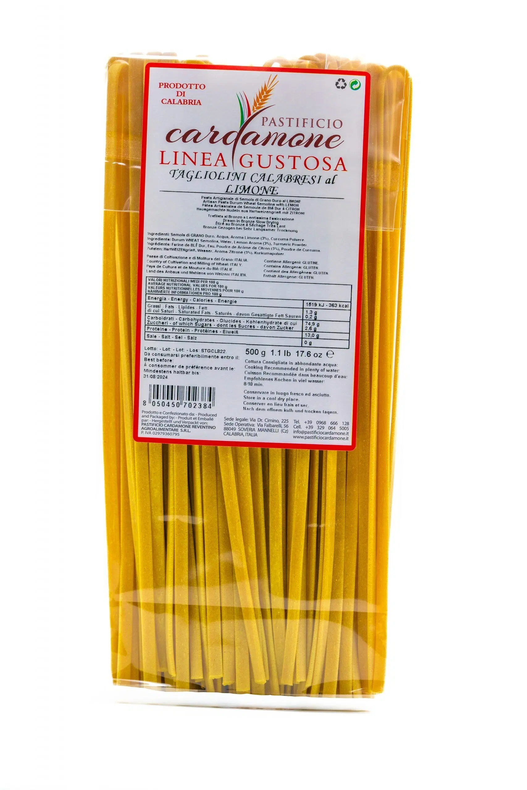 Tagliolini calabrais au citron