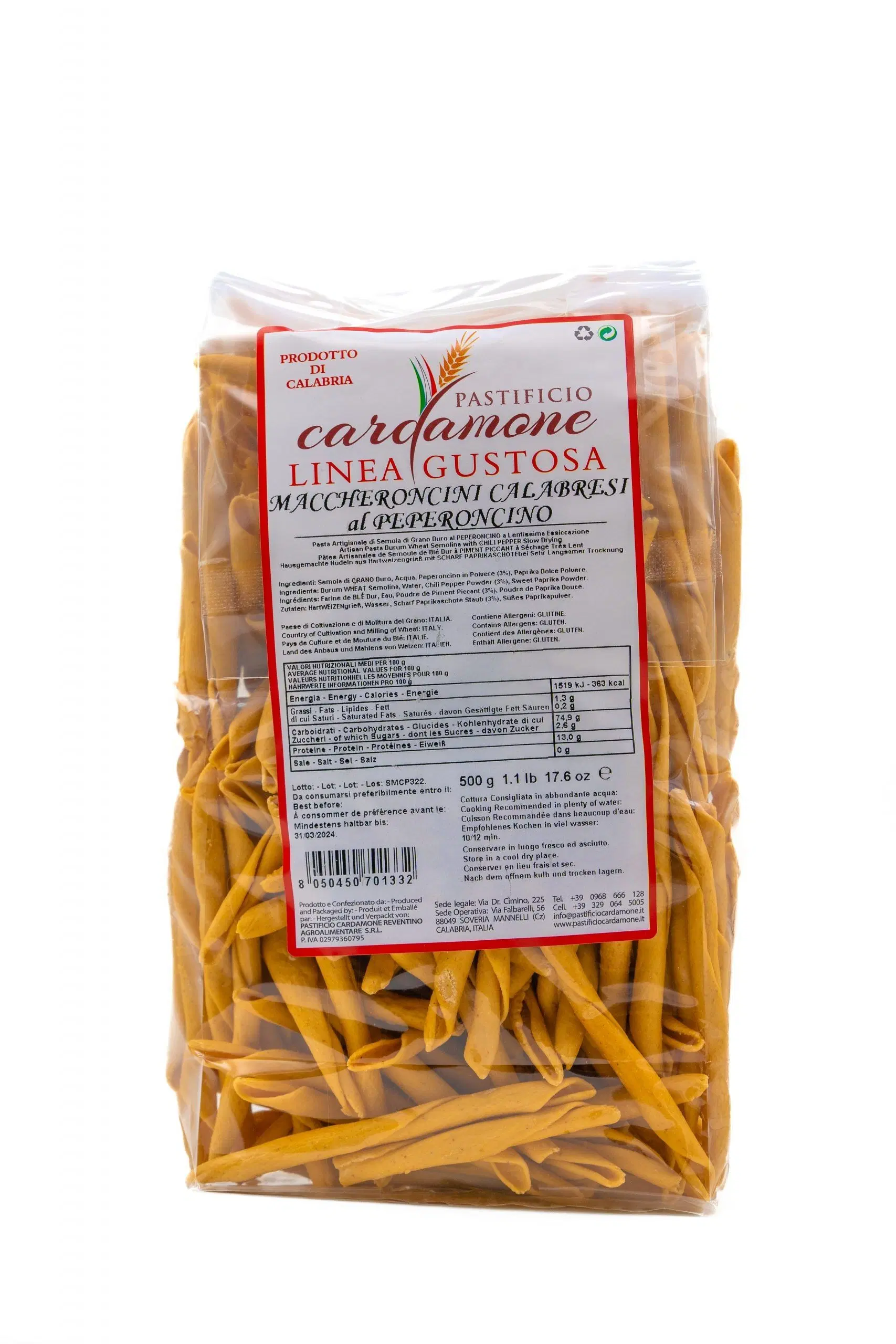 Macaroni calabrais au piment