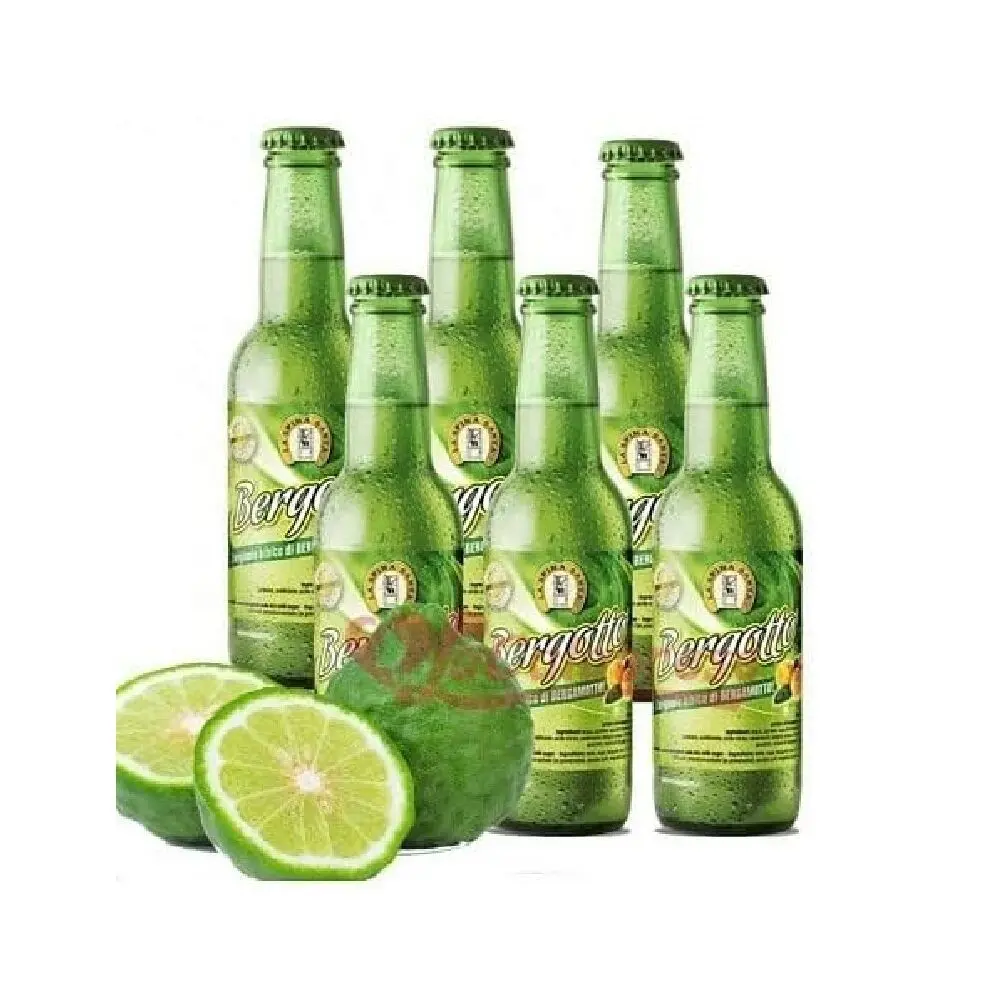 Boisson à la bergamote sans alcool, légèrement gazeuse Bergotto - 24 bouteilles. 20 cl de produit 100% calabrais
