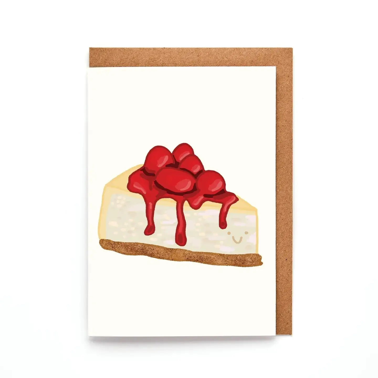 Cheesecake Mini A7 Greeting Card | Quirky Foodie Design