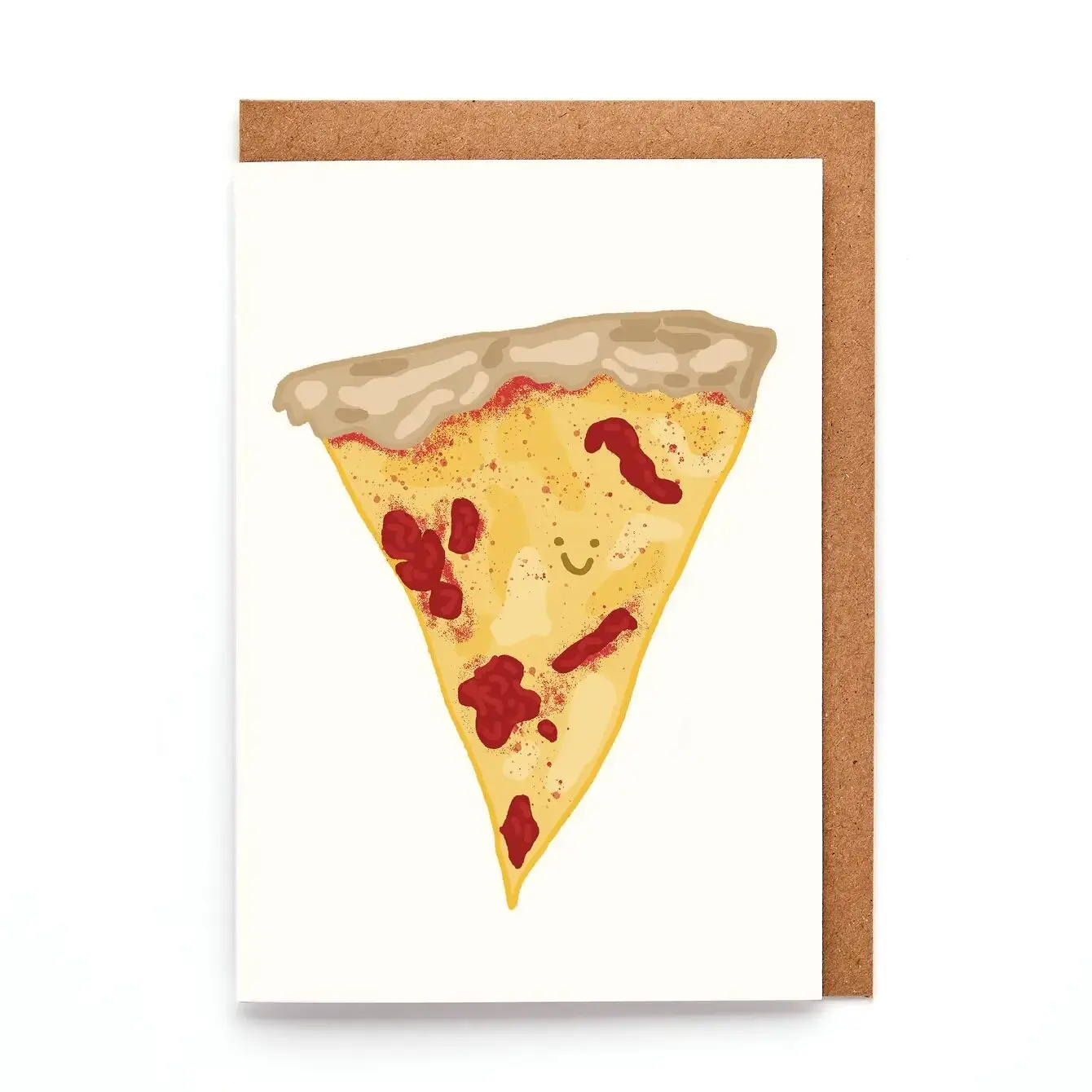 Pizza Mini A7 Greeting Card | Quirky Foodie Design