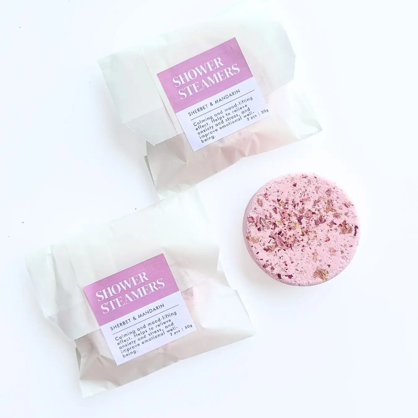 Shower Steamer Sherbet Mandarin 55g (individually packed)