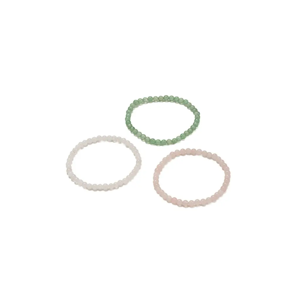 Edelstein Armband Set elastisch