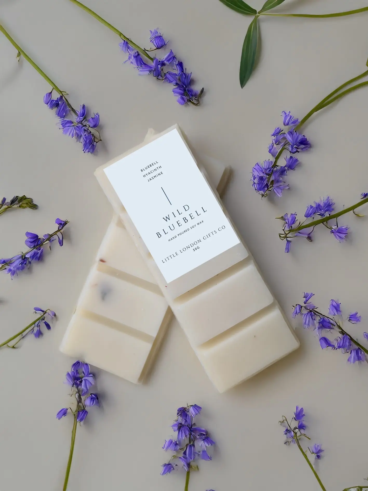 Botanical Wax Melt Snap Bars, Wild Bluebell  - 50g Snap Bar