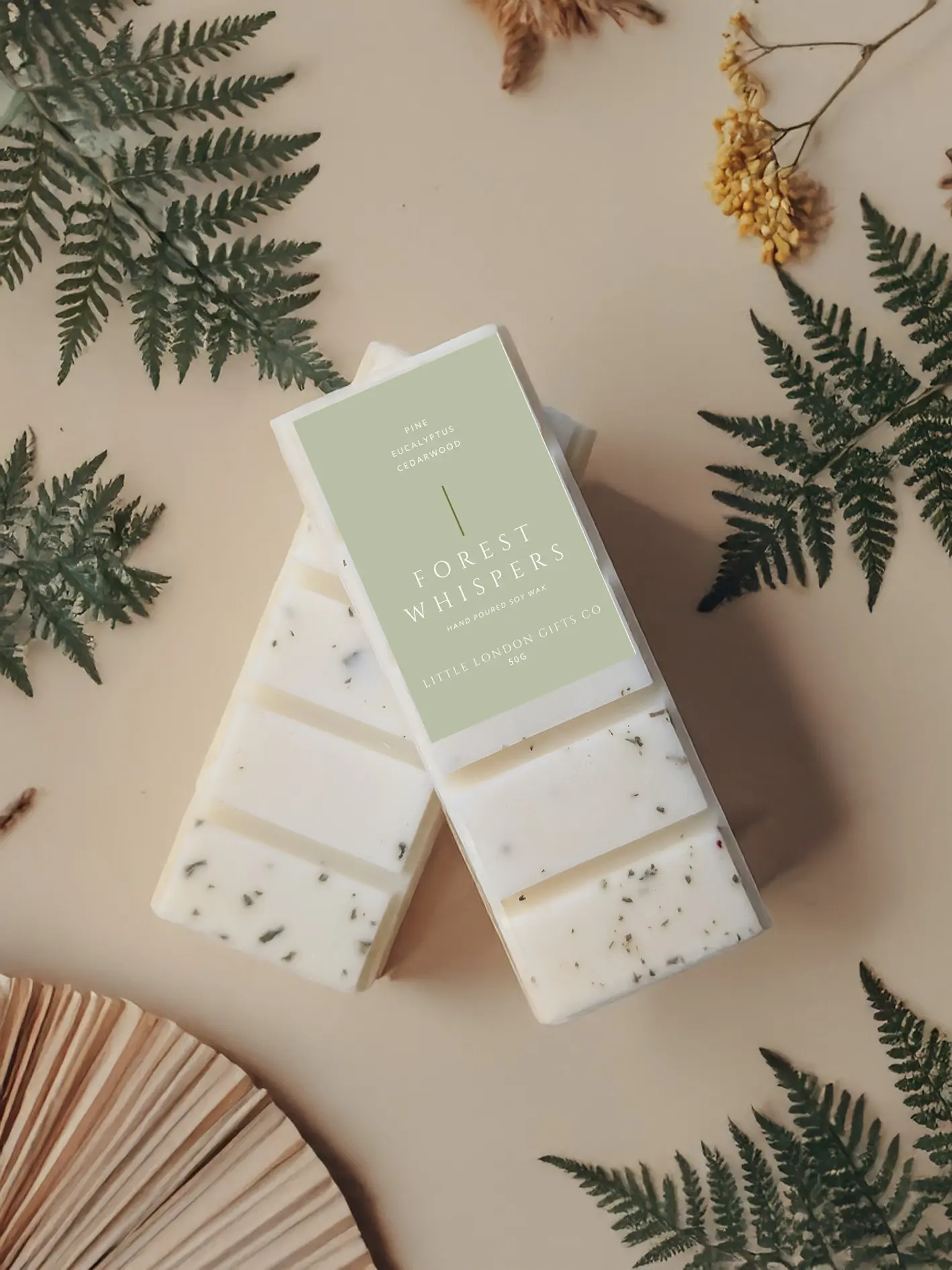 Botanical Wax Melt Snap Bars, Forest Whispers  - 50g Snap Bar