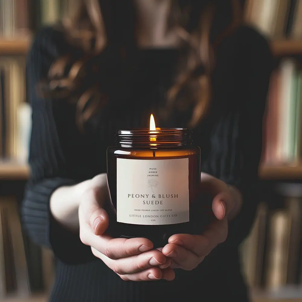 Soy Wax, Vegan Friendly Candle, Peony & Blush Suede 210g