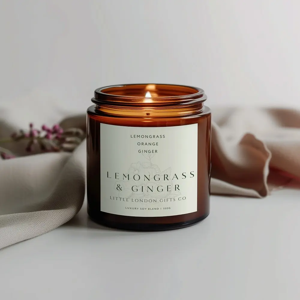 Soy Wax, Vegan Friendly Candle, Lemongrass & Ginger, 100g