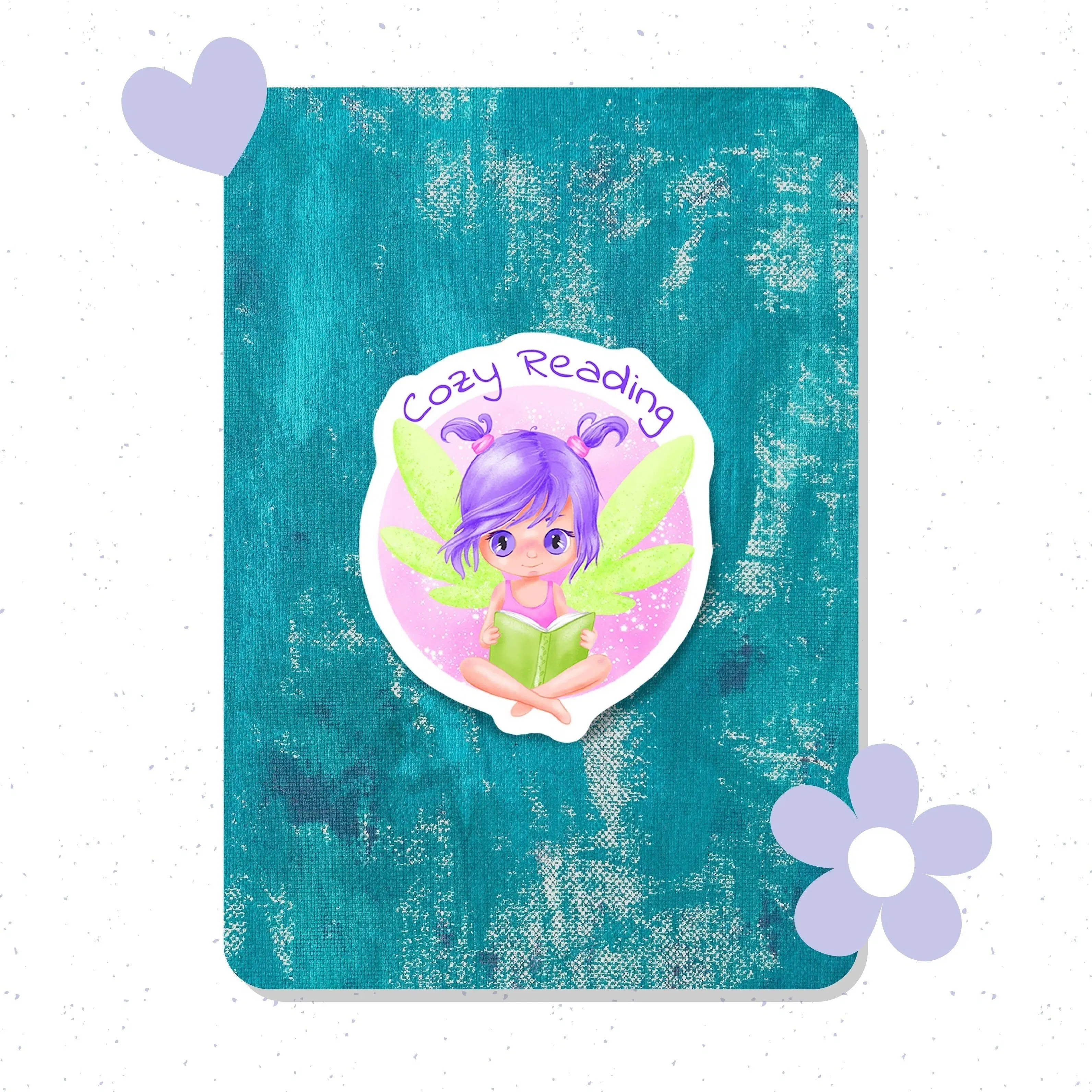 Cozy Reading Cute Vinyl Sticker