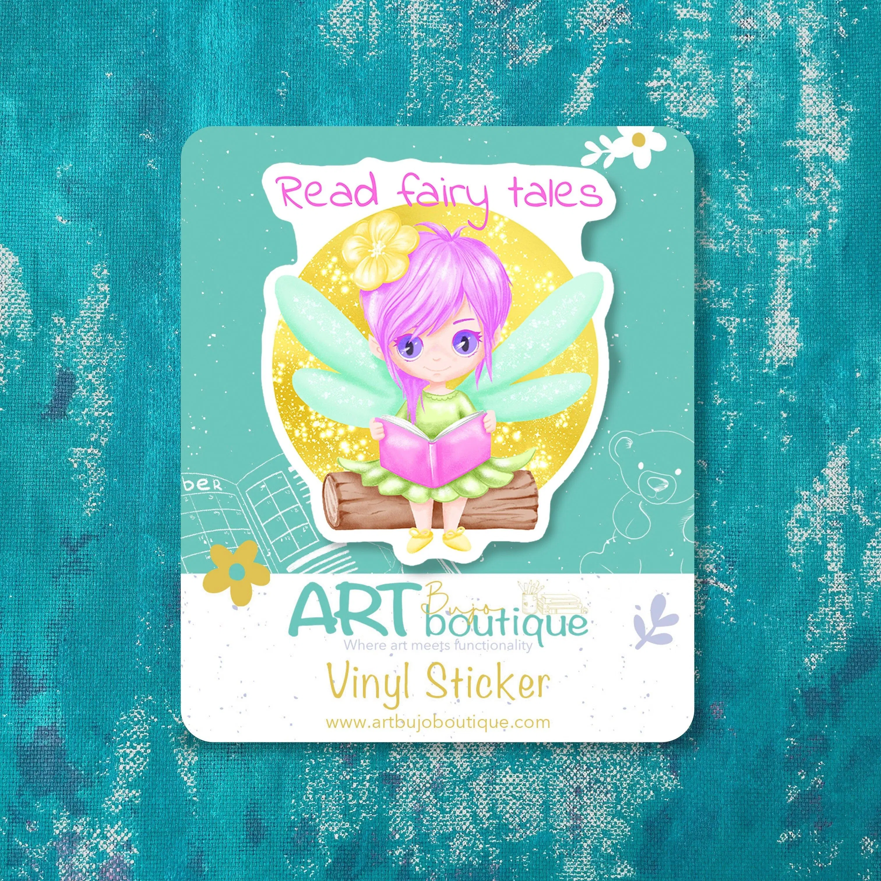 Read Fairy Tales cute vinyl sticker