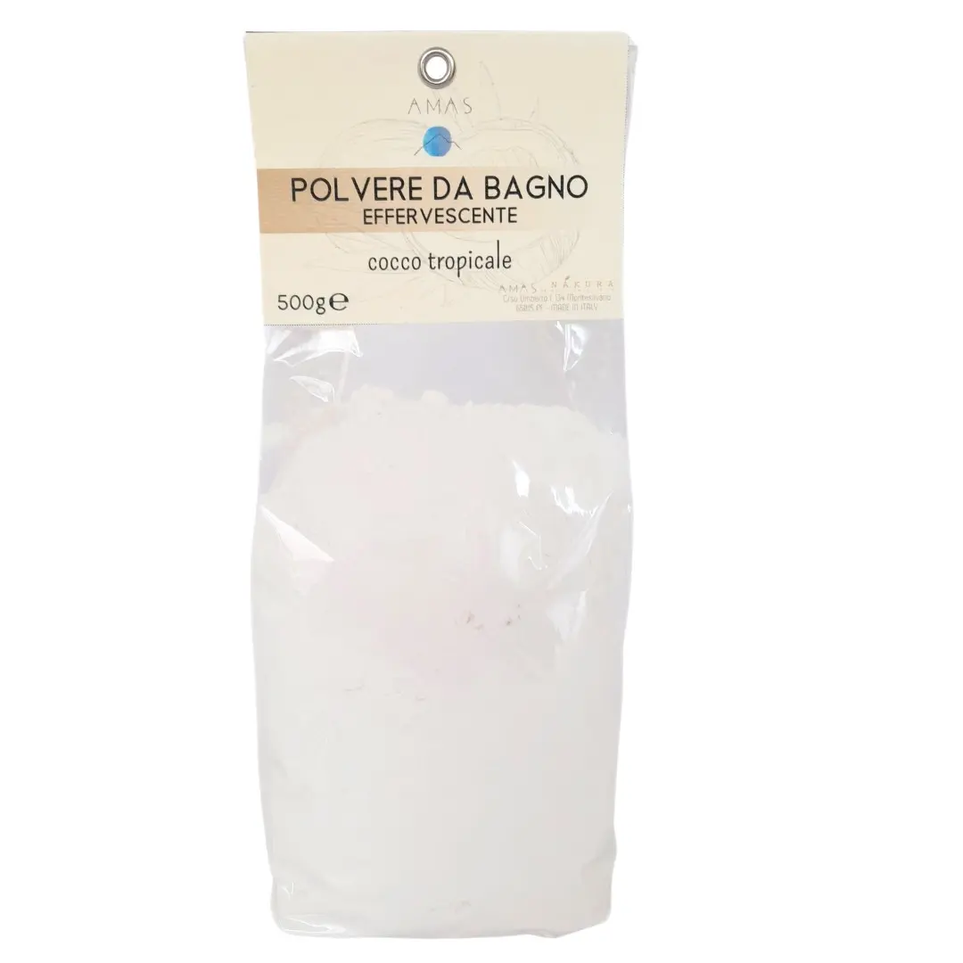 Polvere Effervescente e profumata da bagno - Cocco Tropicale
