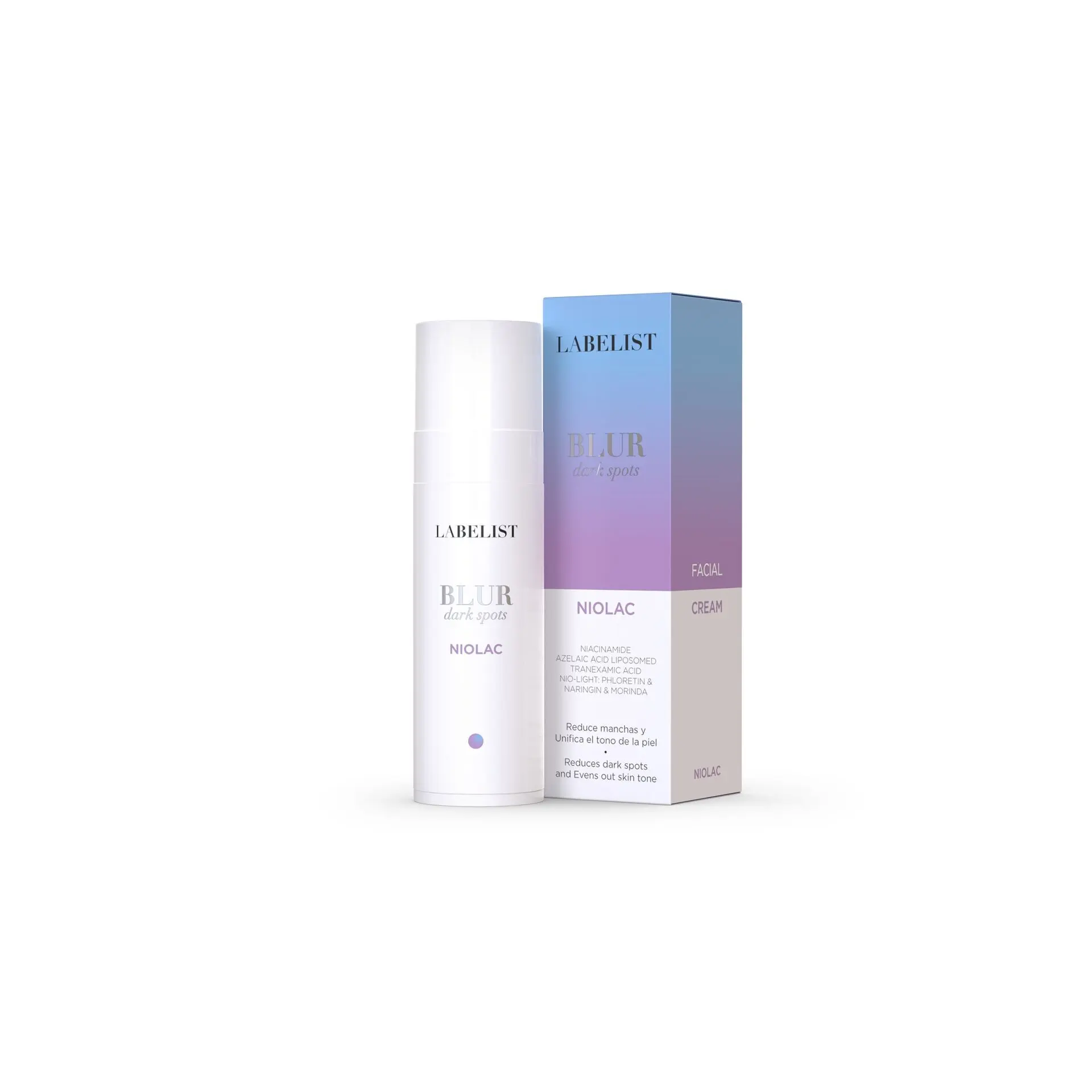 Blur dark spots NIOLAC - Crema facial que reduce manchas y unifica el tono de la piel