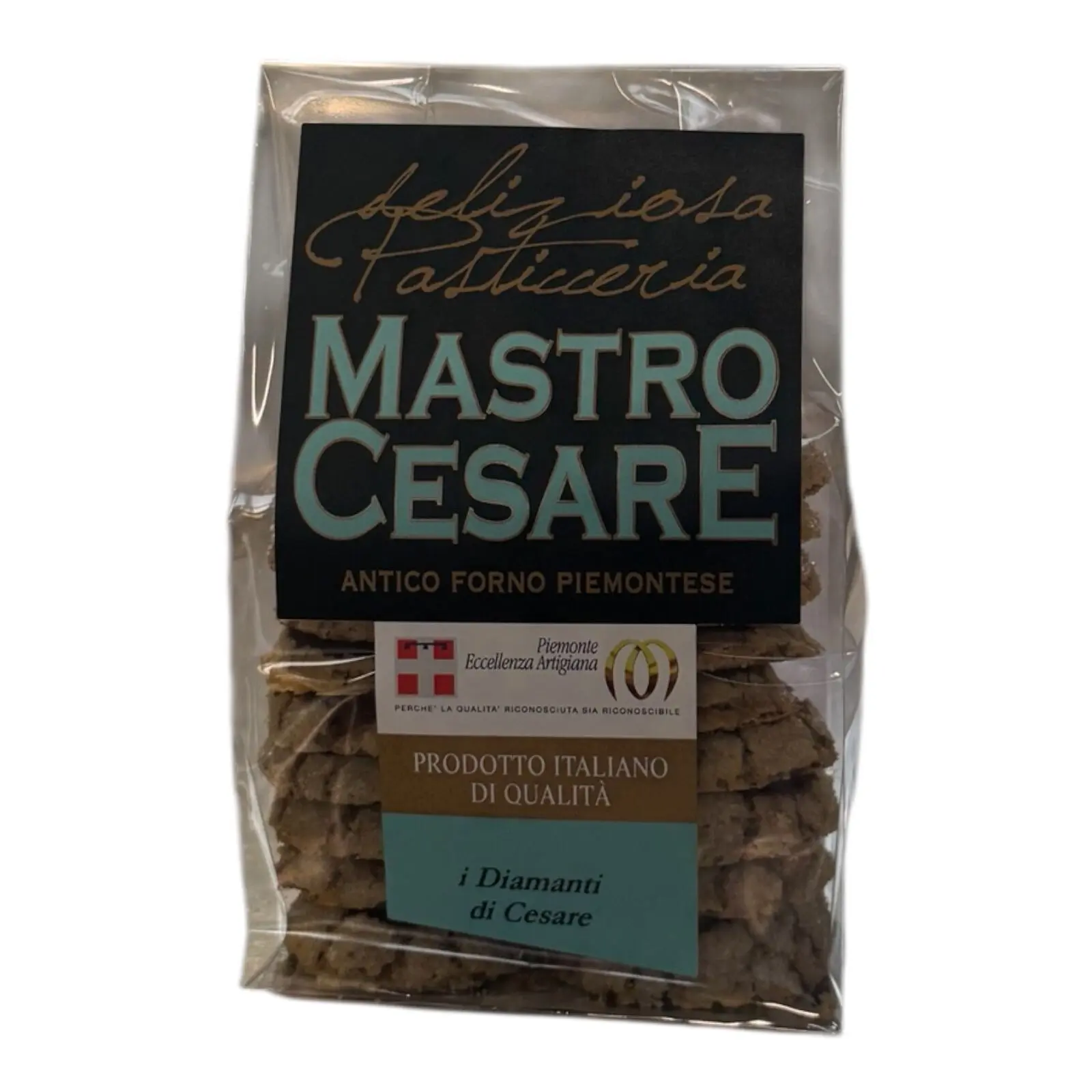 Cesare's Diamonds 200g Cocoa Shortbread Cookies Handmade in Italy