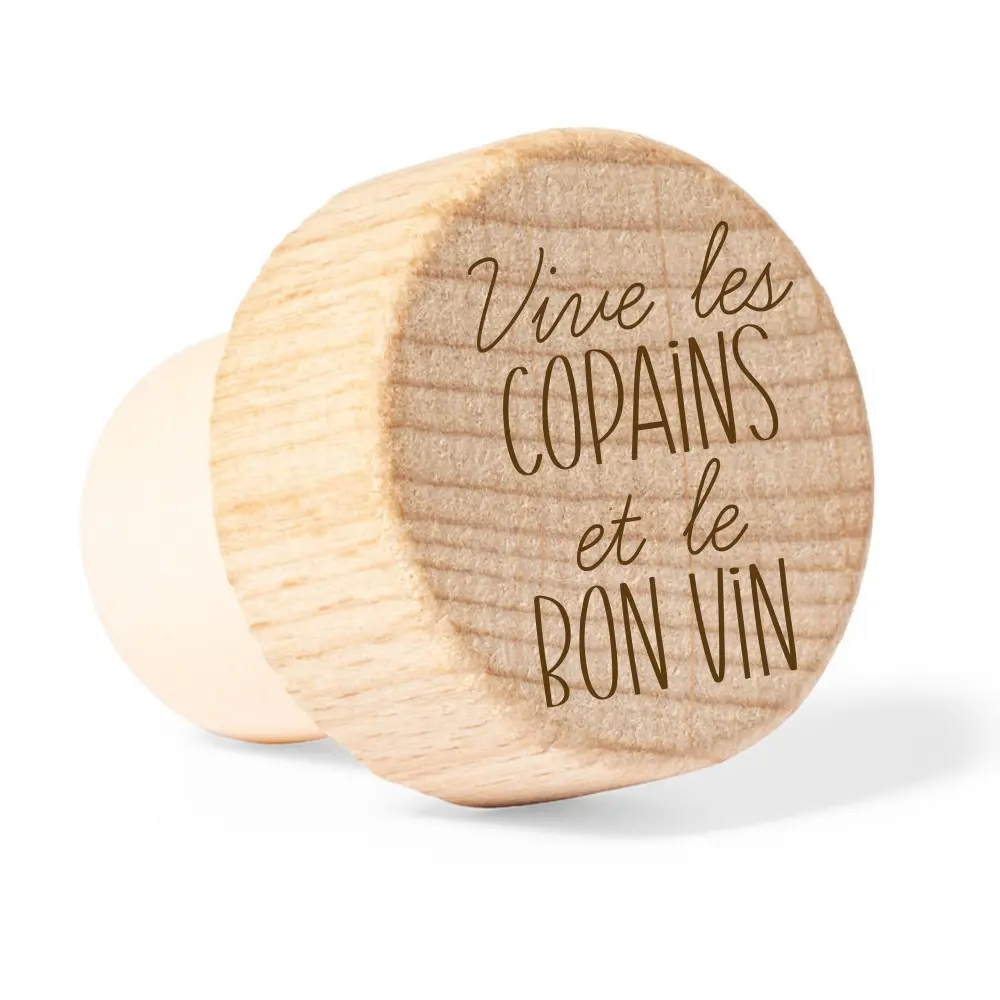 Bottle stopper Long live friends and good wine