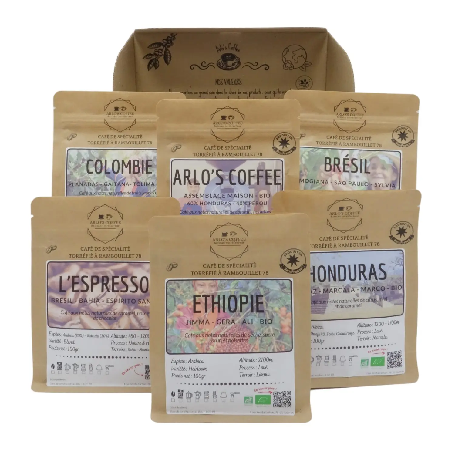 Coffee gift set - Fixed range, 6 x 100g