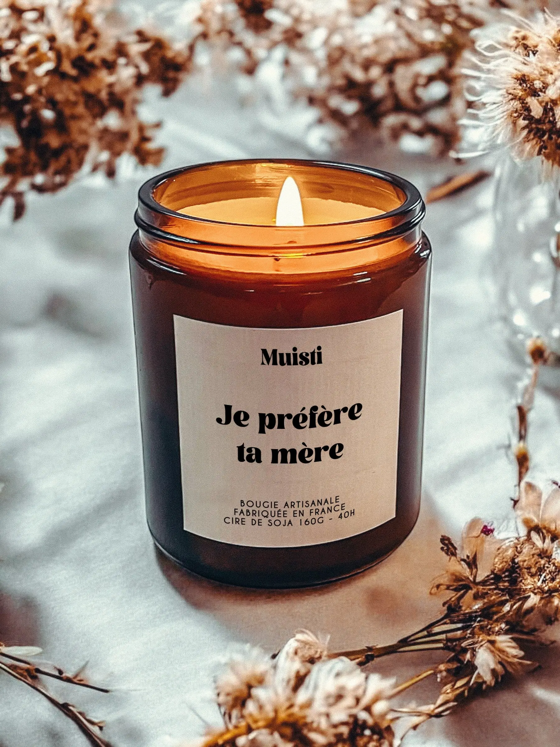Scented Candle - I prefer your mother - Soy wax - Made in France