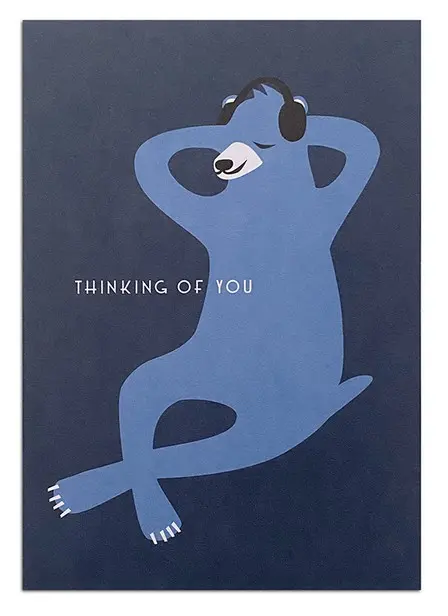 Bear with Headset Postcard