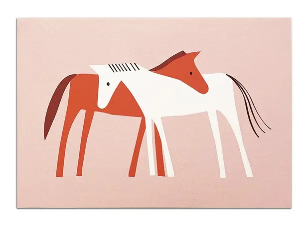 Horses Postcard