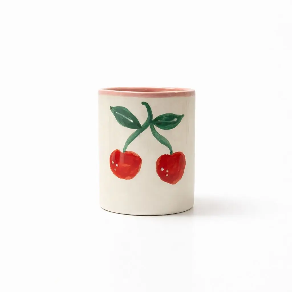 CERAMIC CANDLE CHERRY