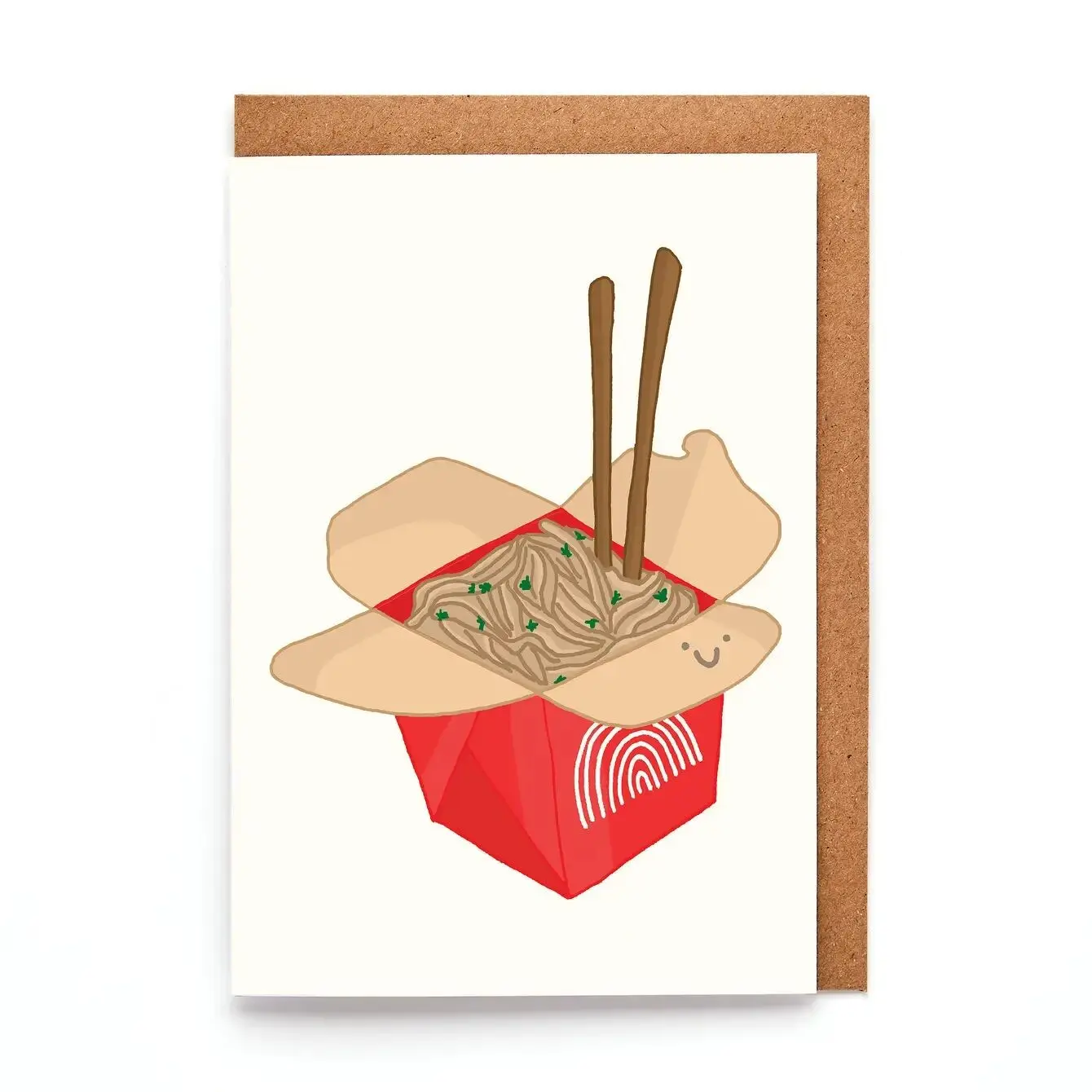 Mini Noodles Card | Cute Ramen Takeout | Small Foodie Card