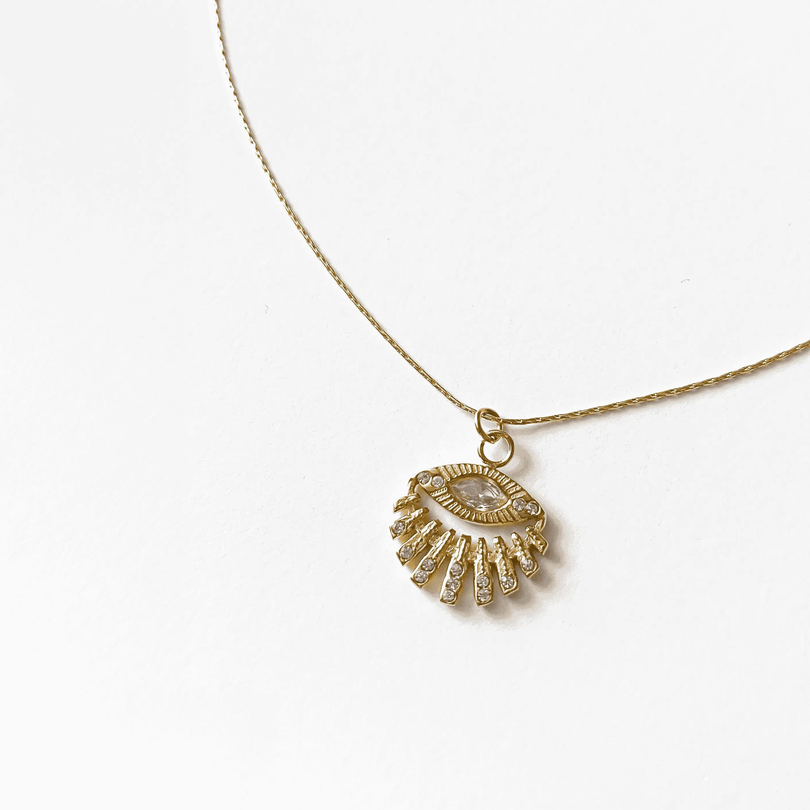 Shiny Egyptian Eye Charms Necklace