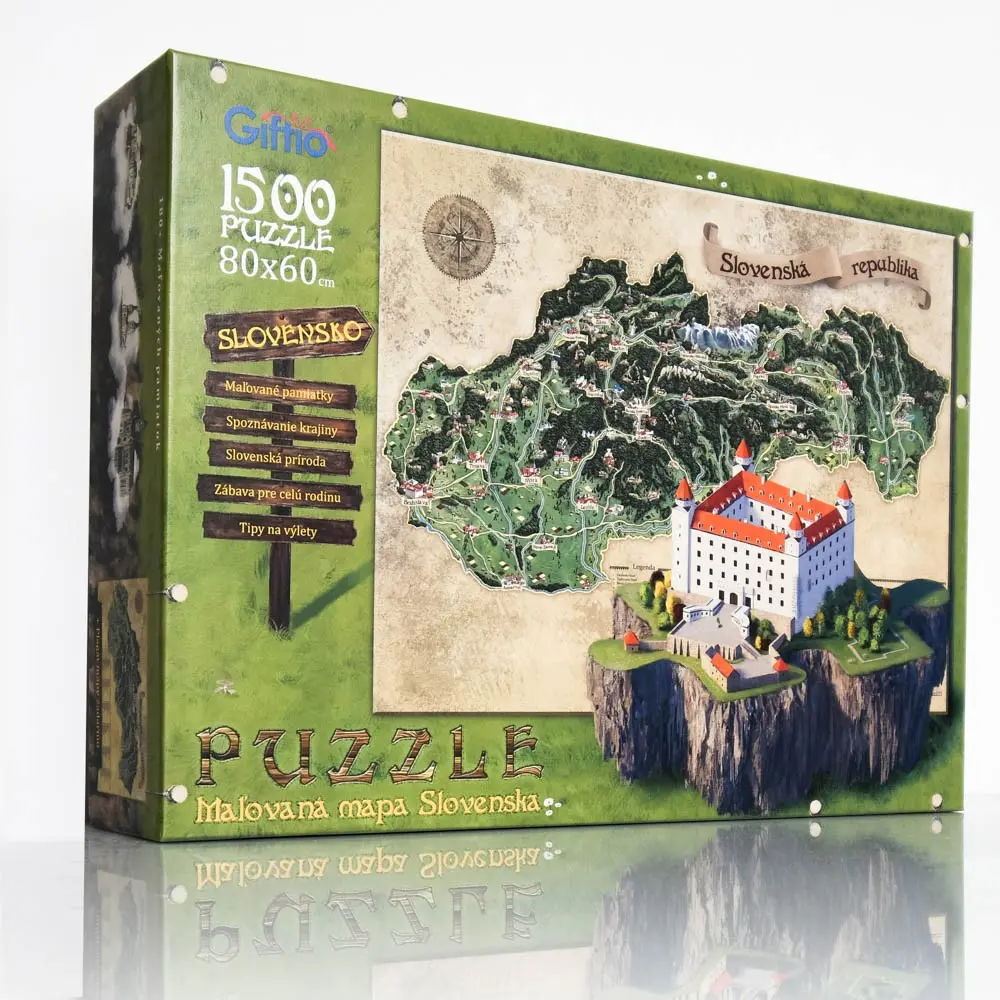Rompecabezas del mapa de Eslovaquia de 1500 años