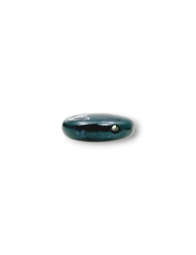 Moss Agate drilled pendants lot x5