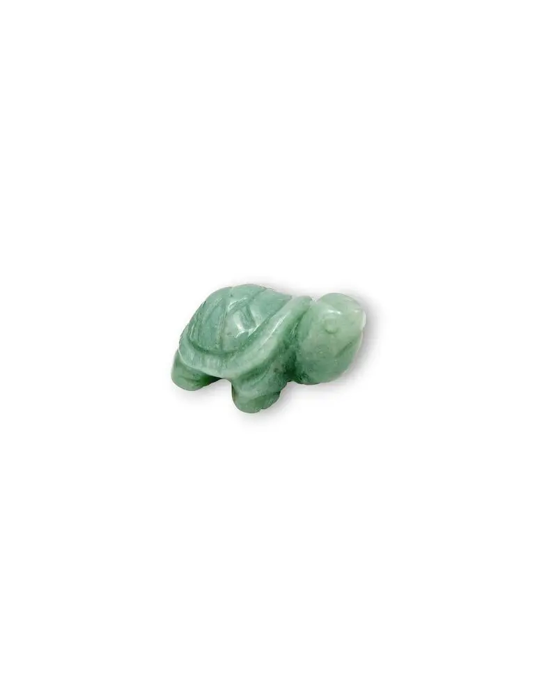 Turtle carved in green Aventurine