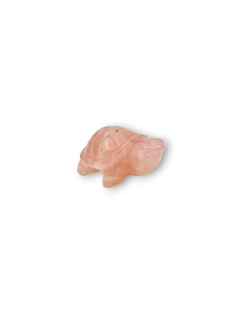 Turtle carved in rose quartz
