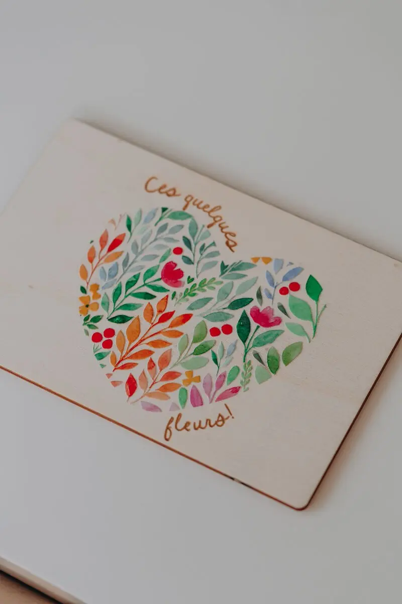 Wooden Greeting Cards: The Colorful Ones