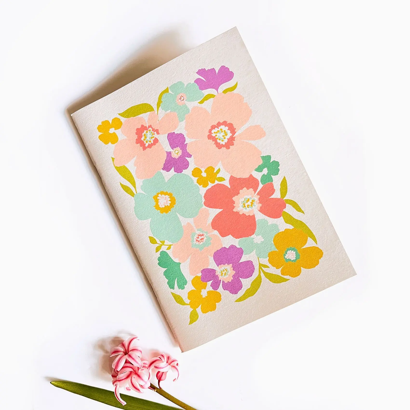 A5 recycled paper notebook - Summer Garden