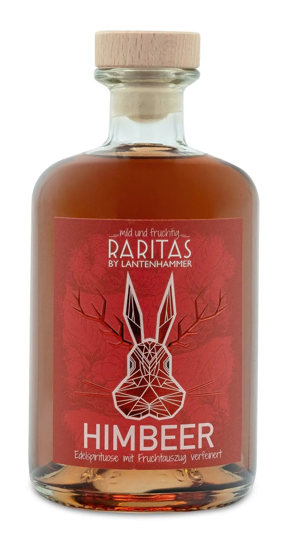 RARITAS fine spirit raspberry 32% 500 ml refined with fruit extract
