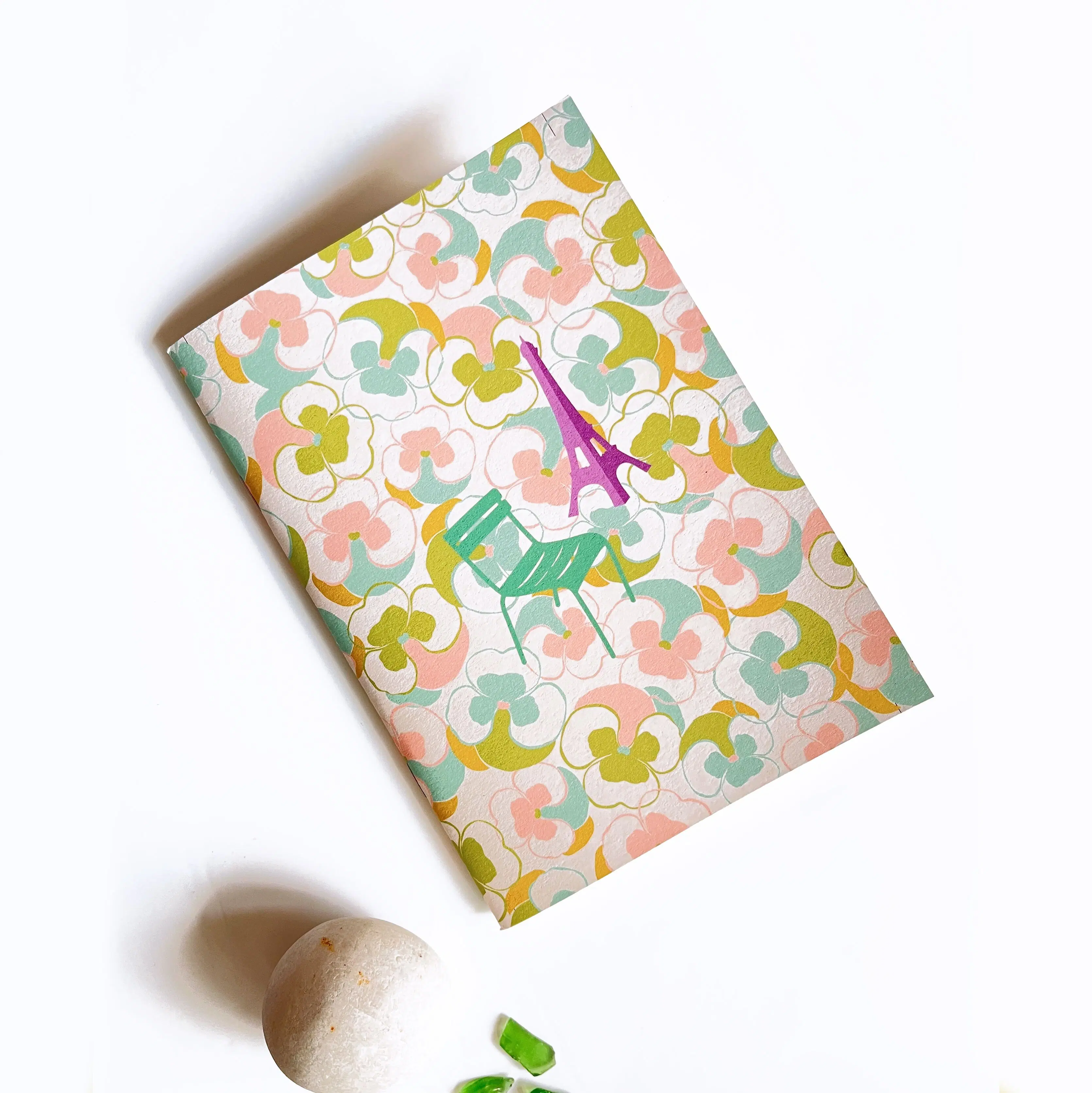 A5 recycled paper notebook - Parisian Garden