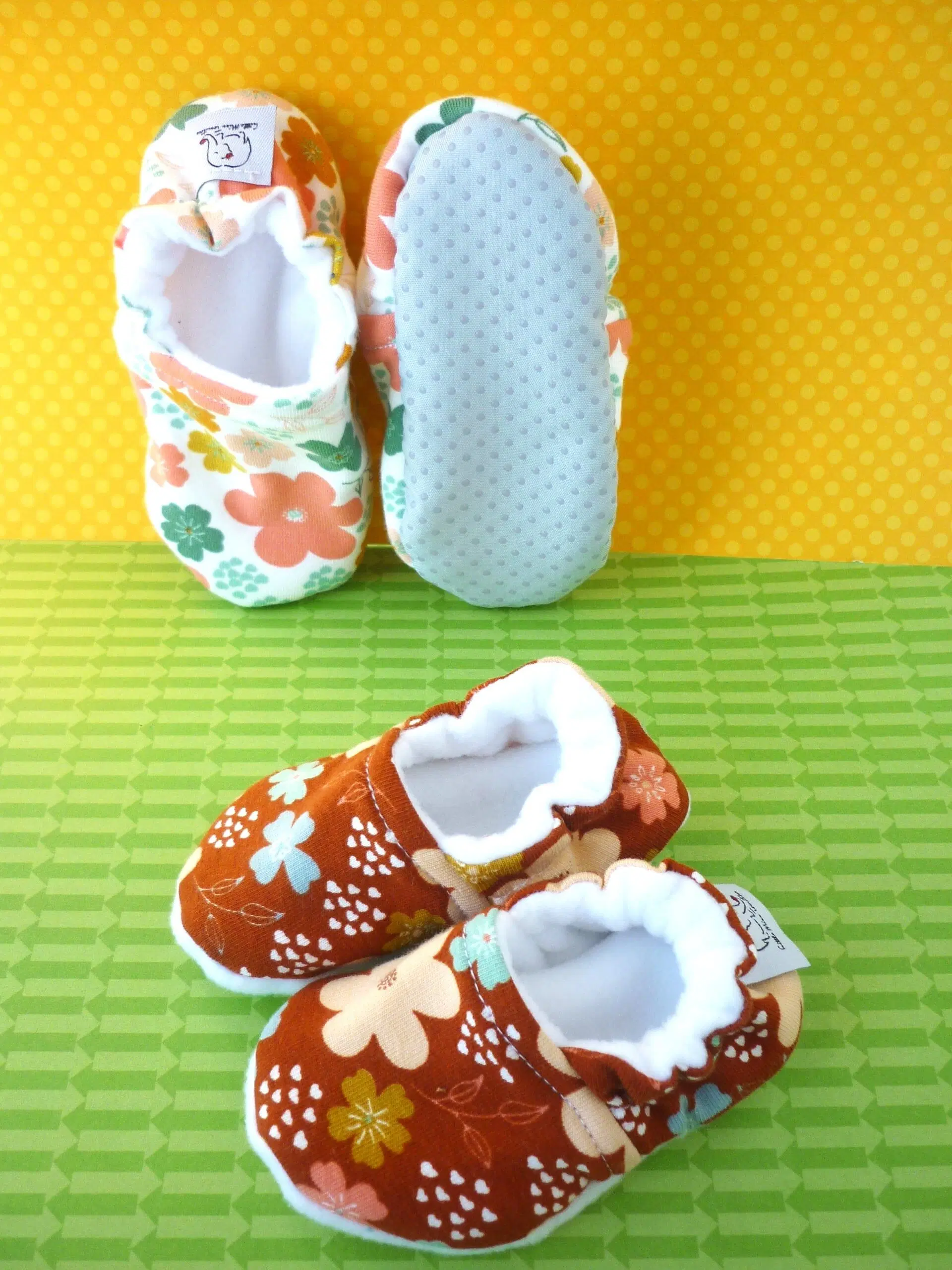 Children's non-slip slippers - Floral pattern