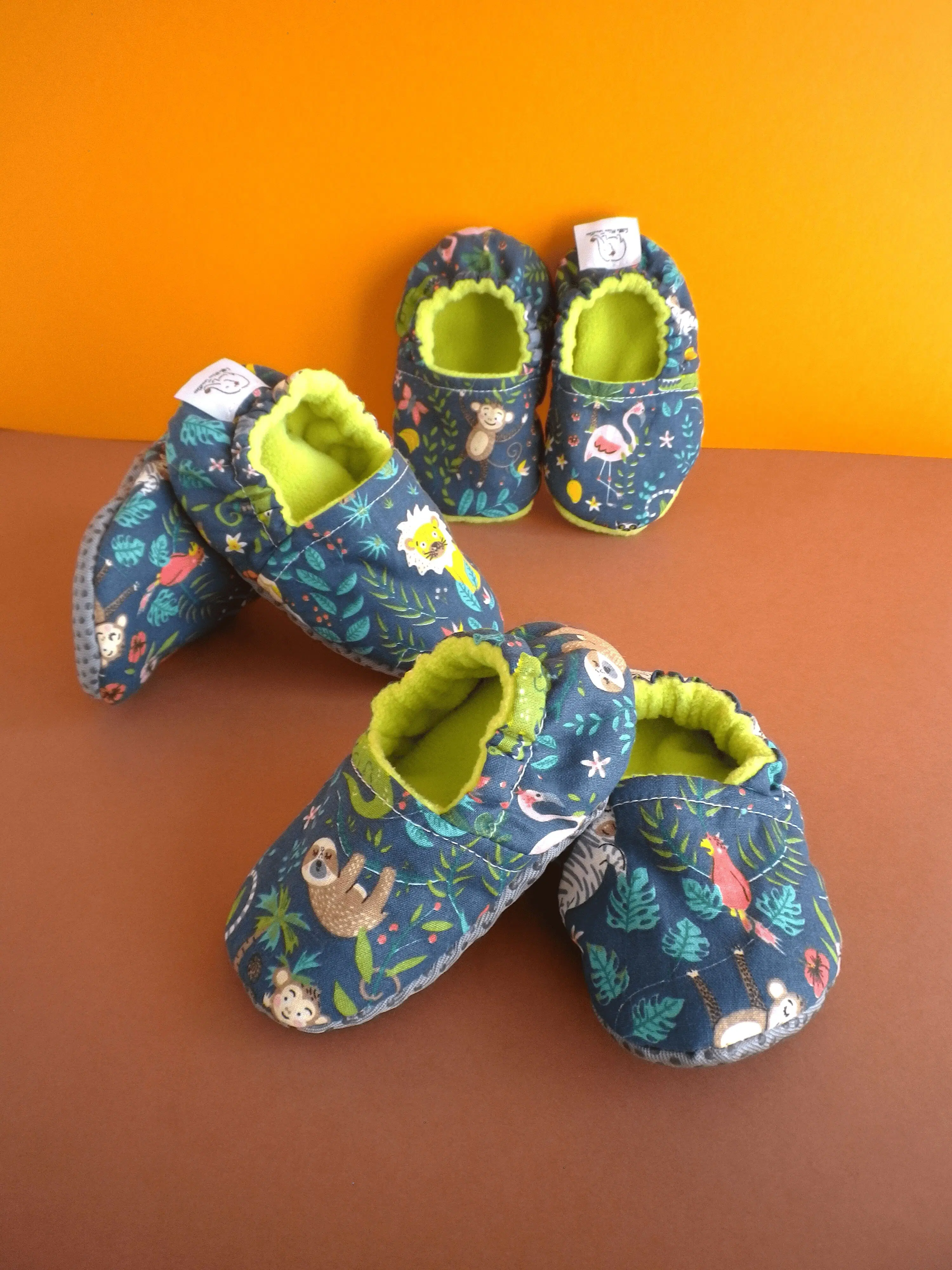 Jungle pattern non-slip baby slippers