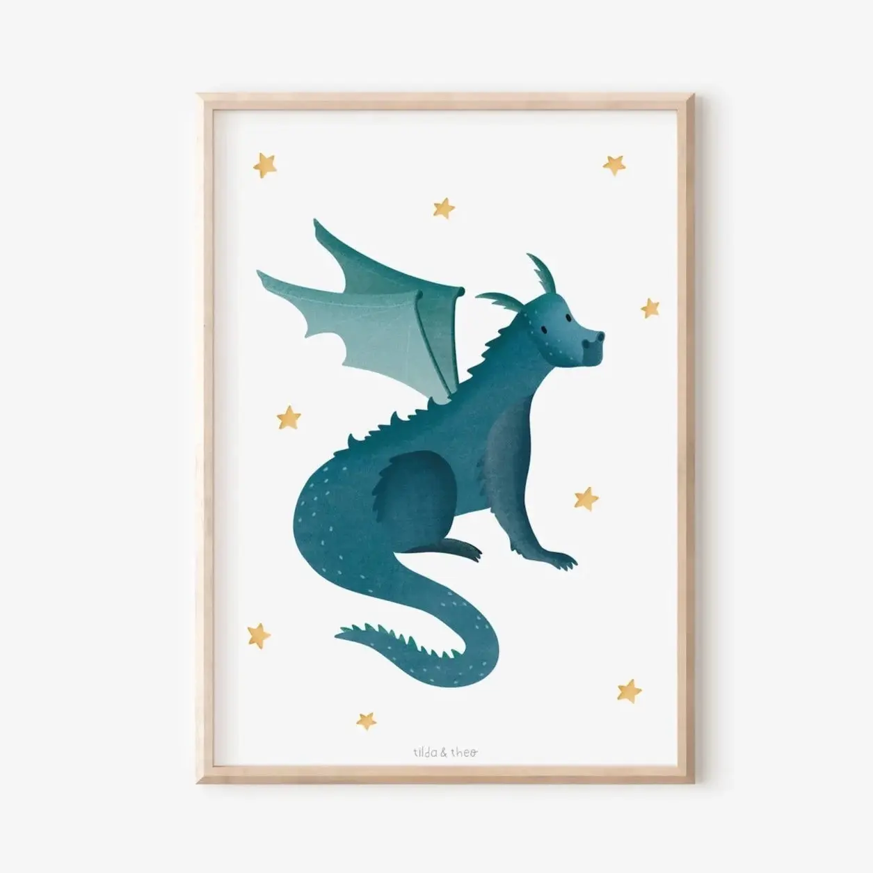 Affiche Dragon Fantasy - Impressions d'art magiques Dragon bleu