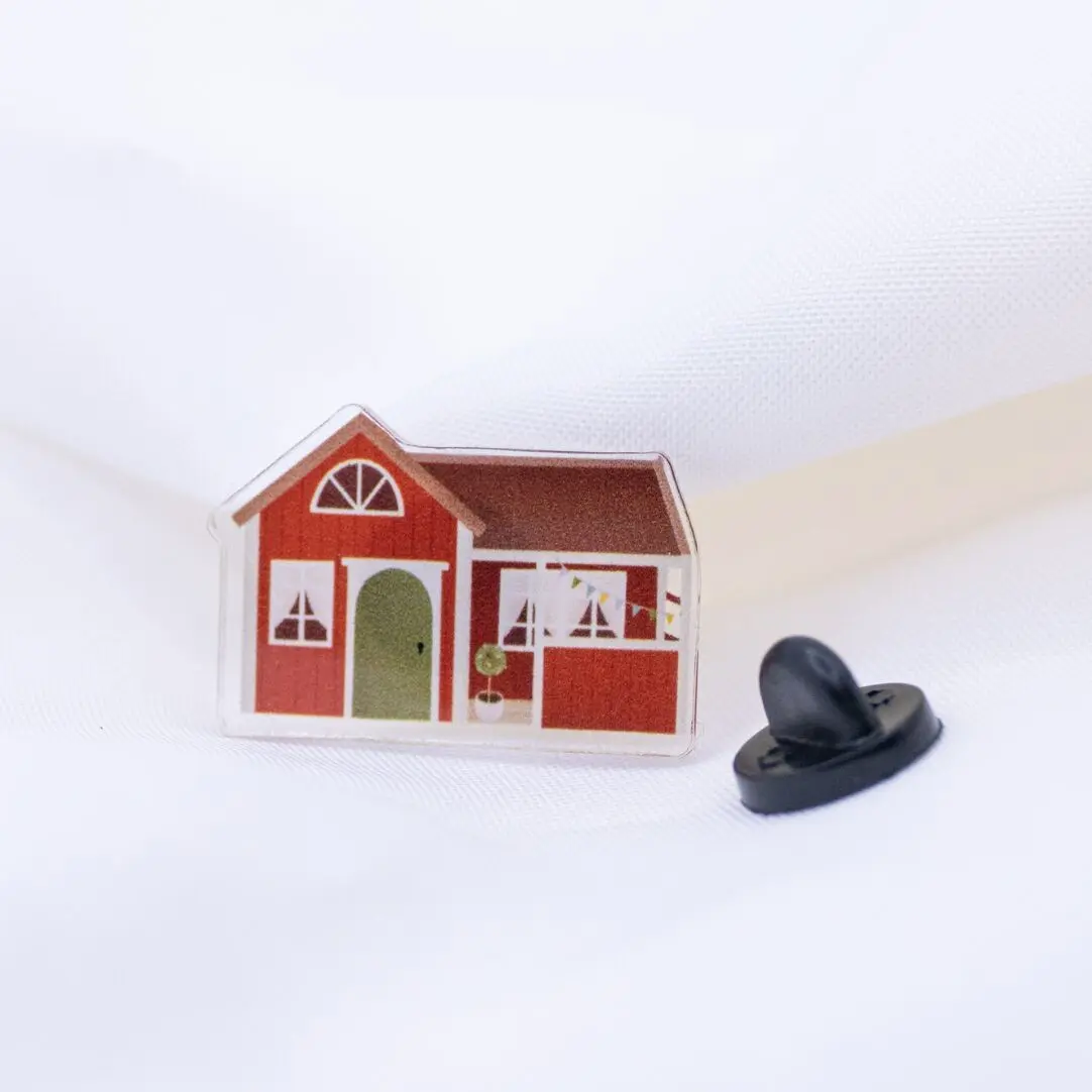 Pin Suède Maison Acrylique - Cadeau Suède Scandinavie Moving In Broche