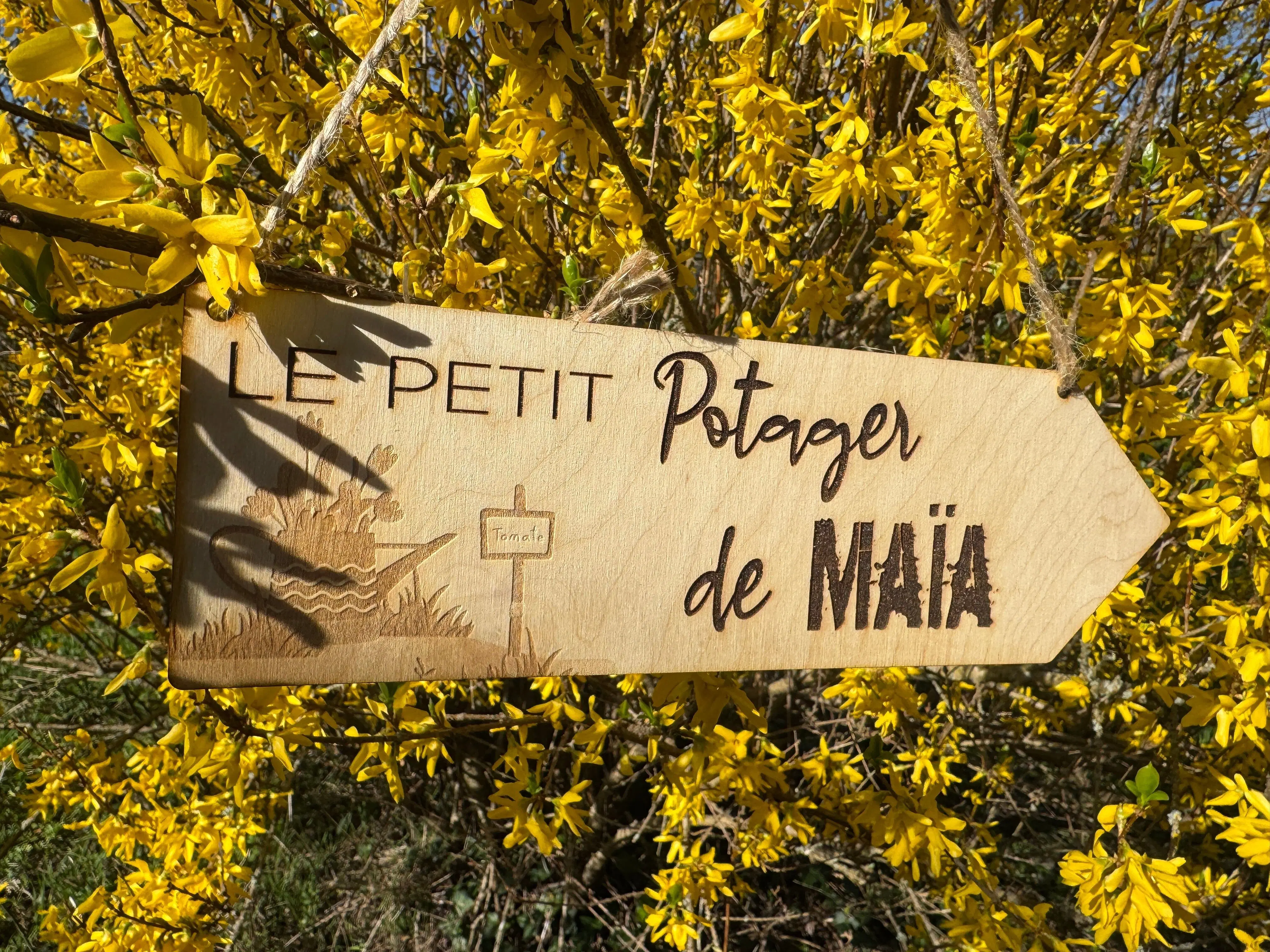 Letrero de huerto