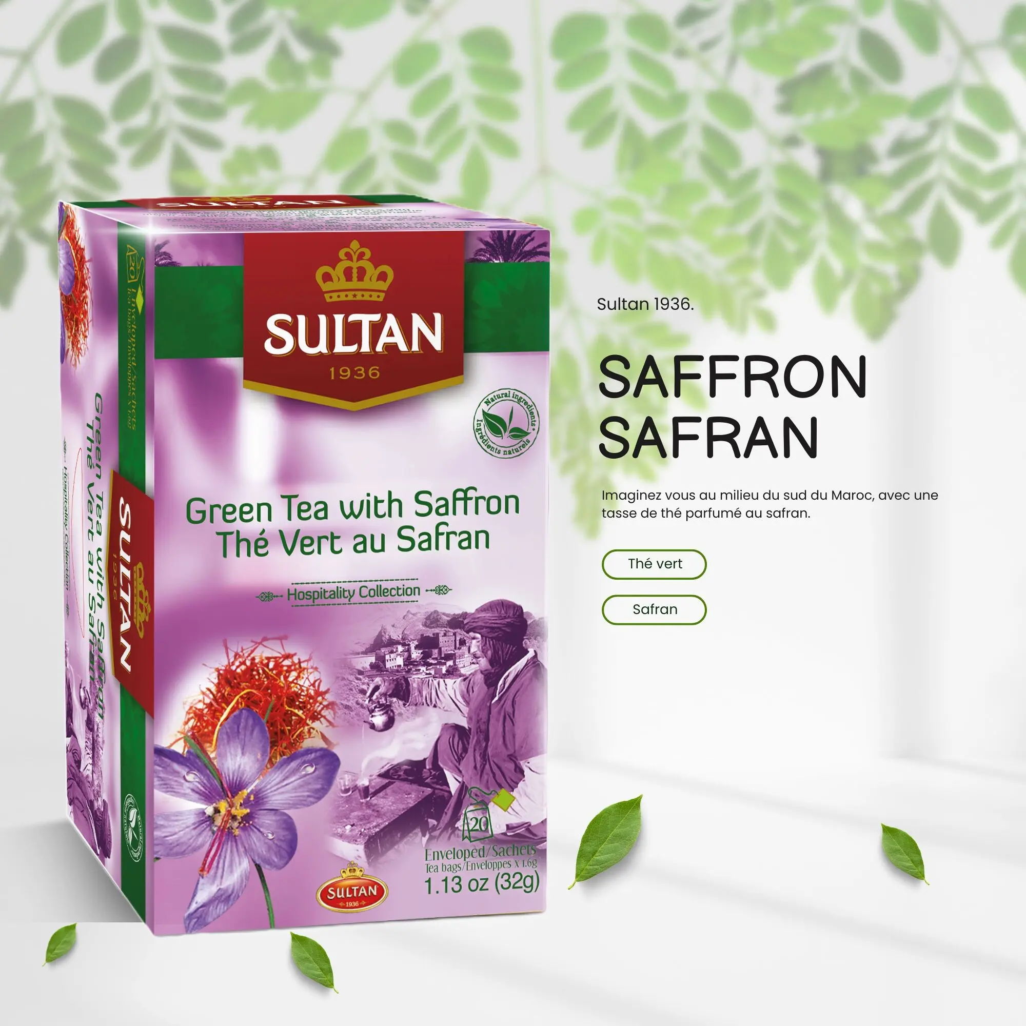 SULTAN GRÜNER TEE MIT SAFRAN