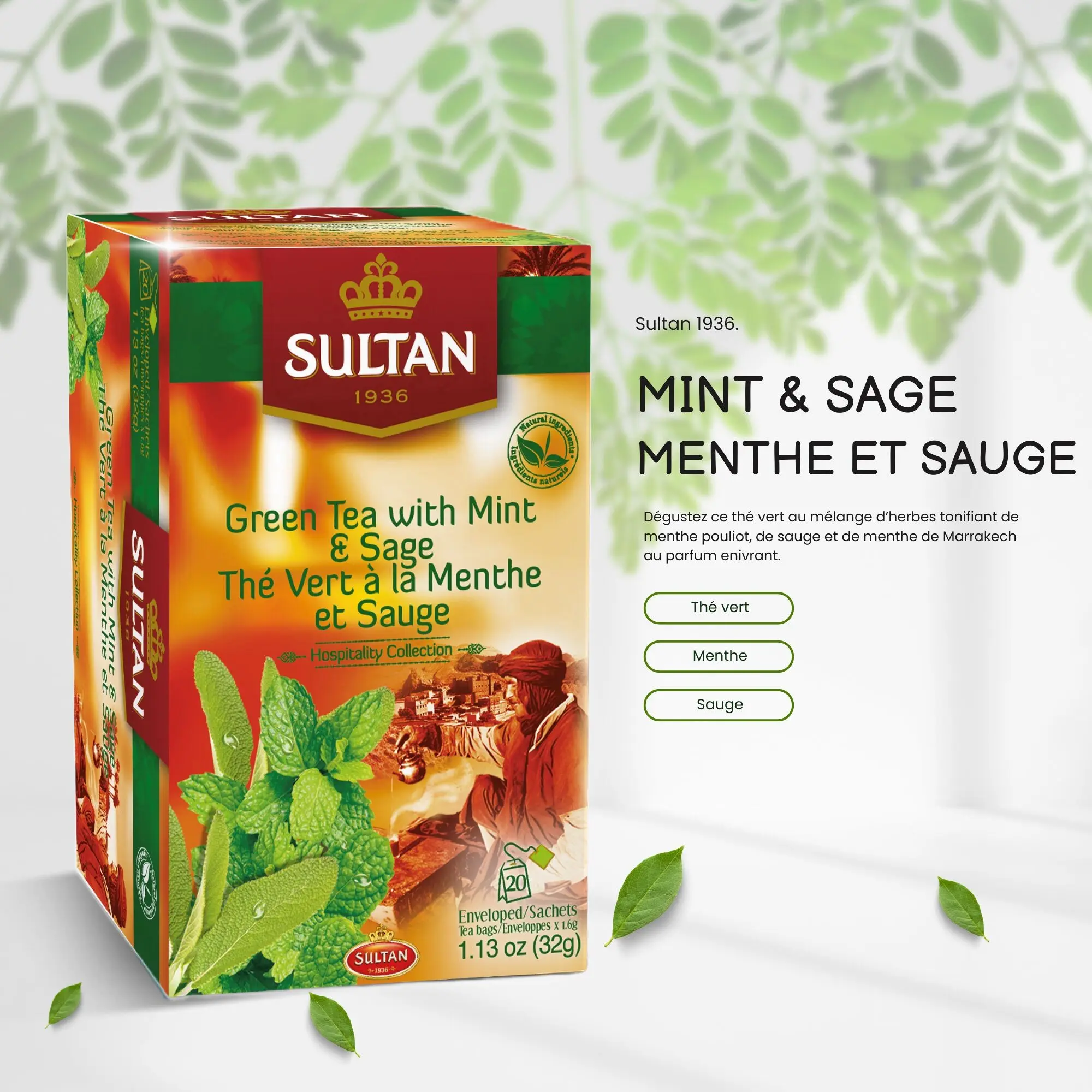 SULTAN GRÜNER TEE MINZE UND SALBEI