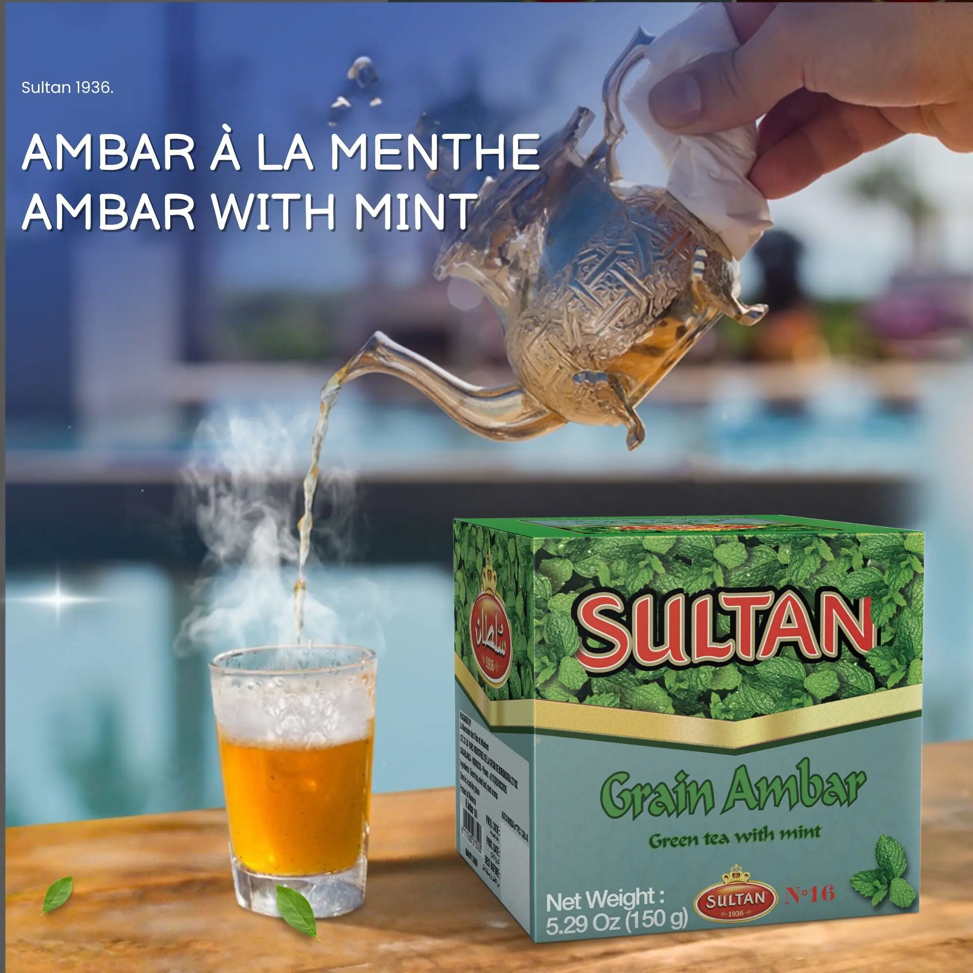SULTAN MAROKKANISCHER GRÜNER TEE - MIT MINZE 150G