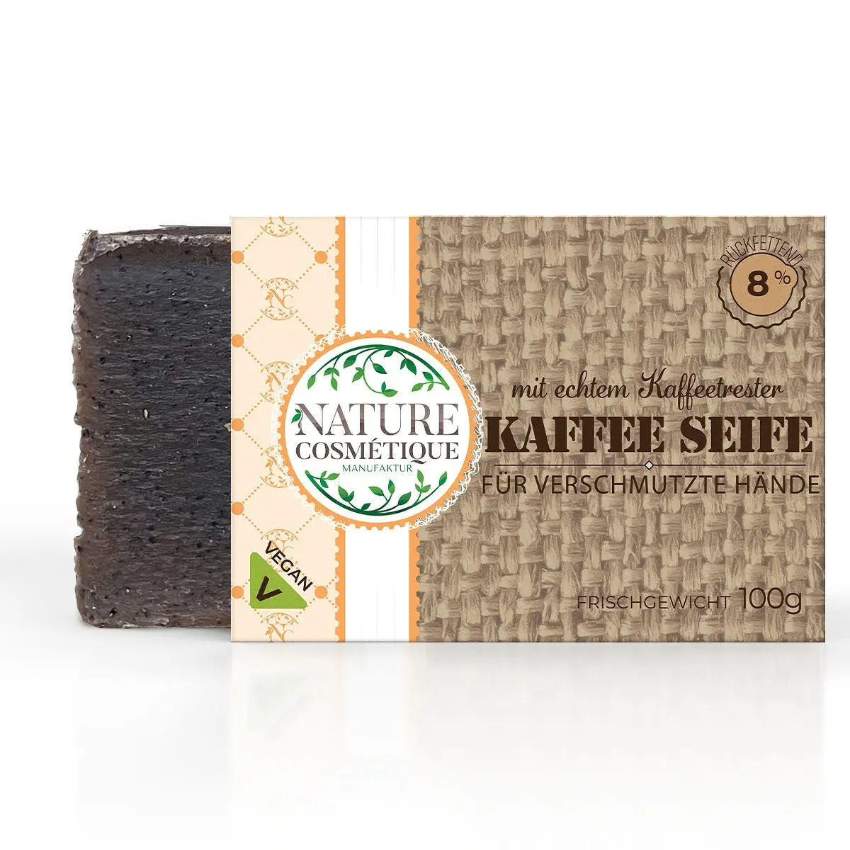 Kaffee Seife mit echtem Kaffeetrester - 100g