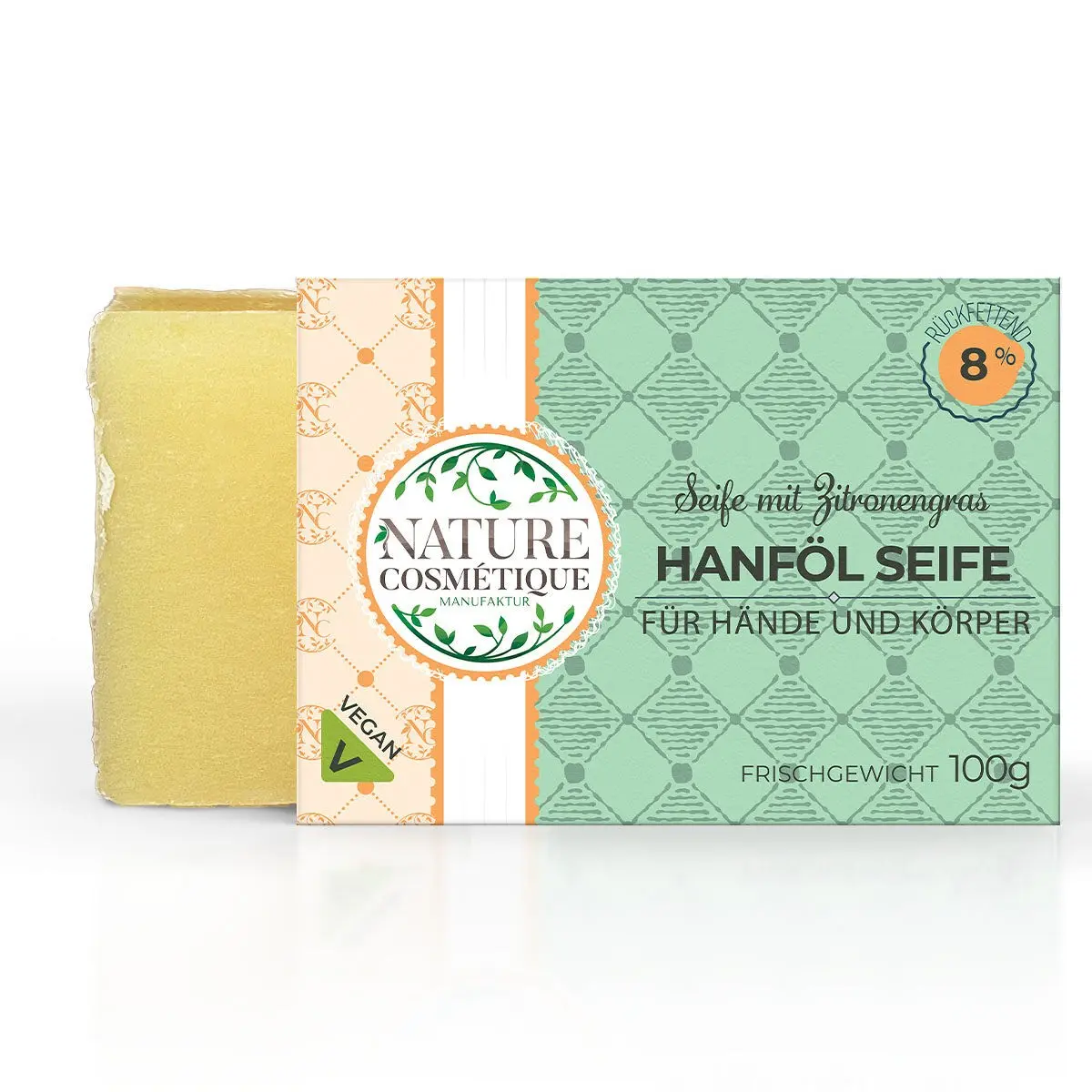Hanföl Seife mit Zitronengras - 100g