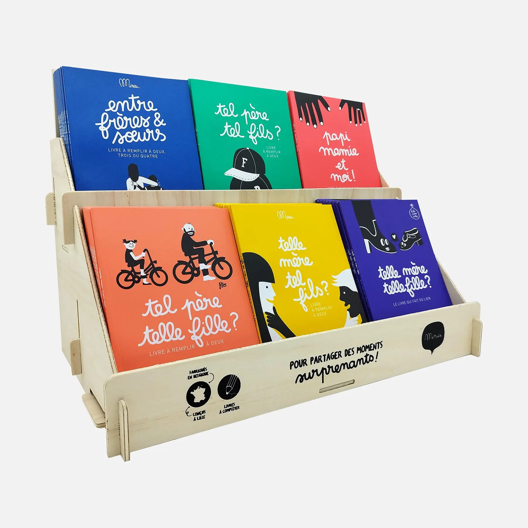 PRÉSENTOIR LIVRES A REMPLIR en bois
