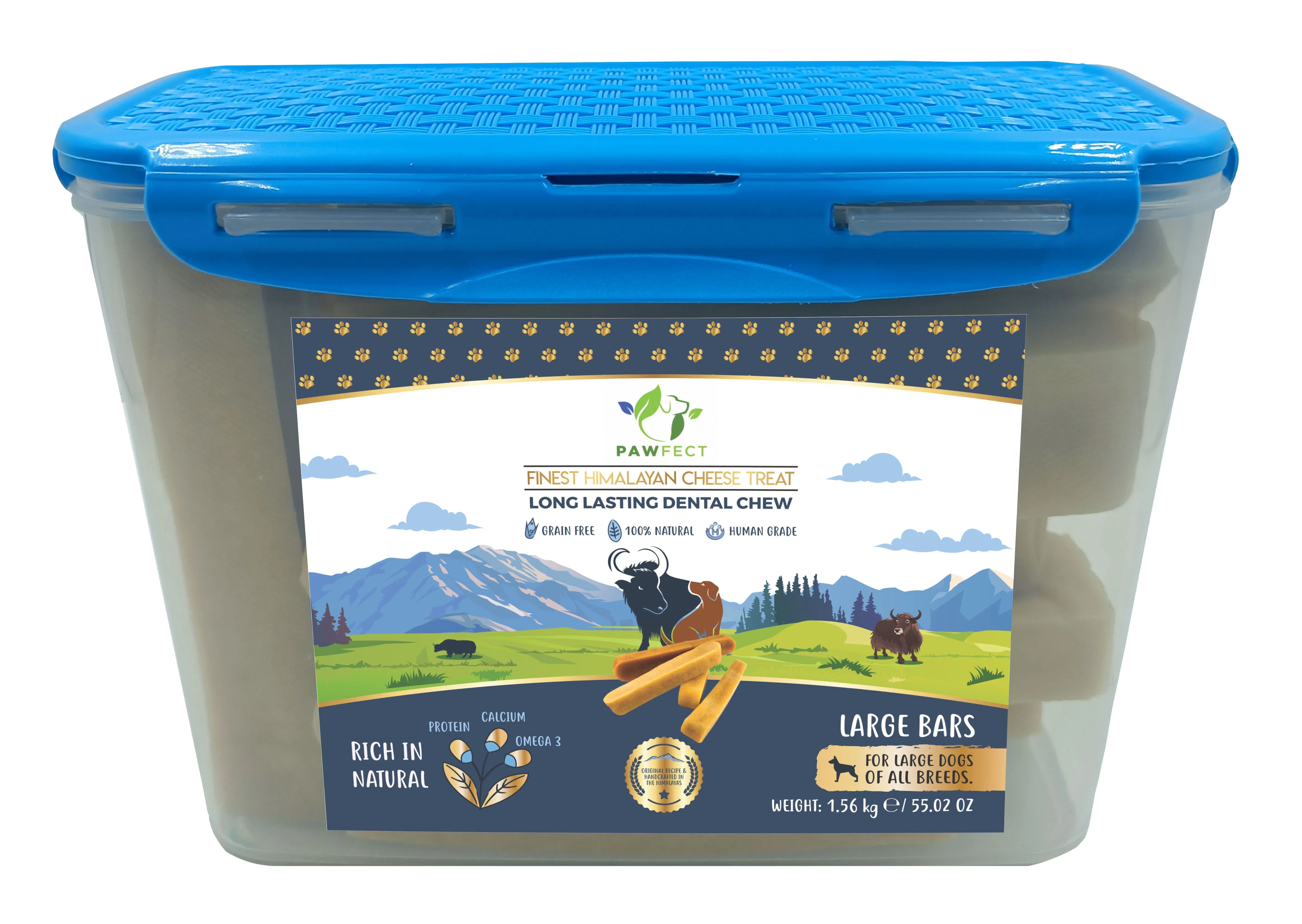 Pawfect Himalaya-Käse-Kauartikel für Hunde | 100 % natürlicher Zahnpflege-Stick | Lang anhaltender, gesunder Kausnack | Reich an Protein und Kalzium | Getreidefrei | Tägliche Zahnpflege-Leckerei | 10er-Packung für große Hunde (1560 g/55).03 Unzen)